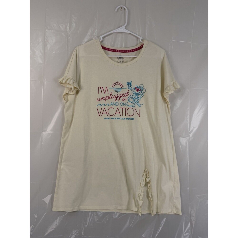 Disney Vacation Club DVC Mickey Mouse Women XL Ruffle Vacation Tunic Shirt